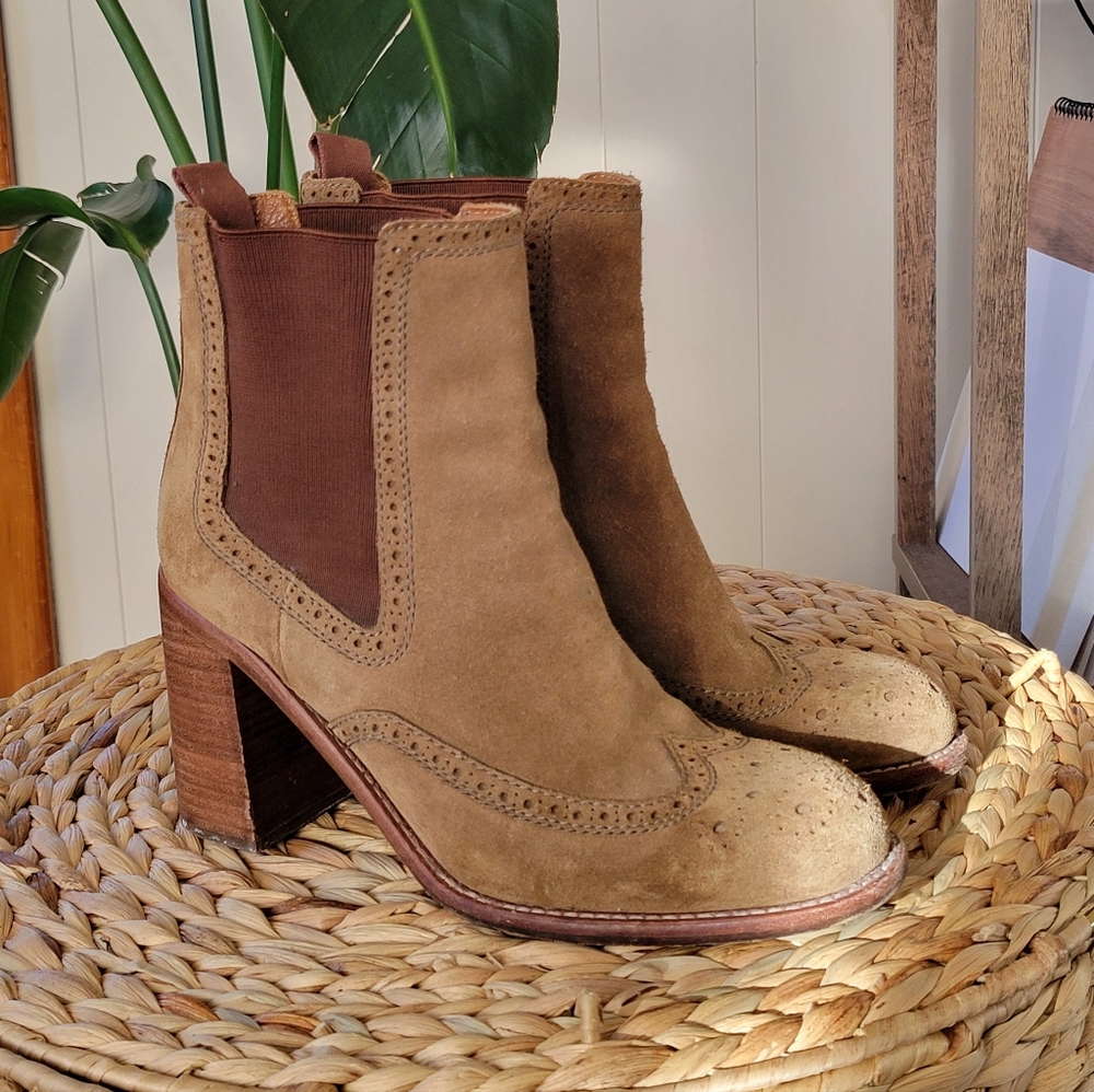 See by Chloé Deadstock Brown/Tan Suede Ankle Boots Size 7.5